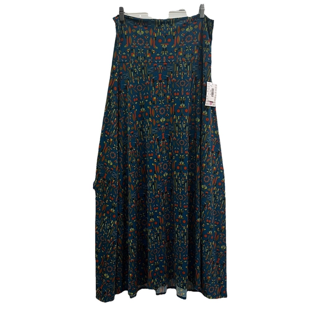NEW LuLaRoe Maxi Skirt Medium Geometric Aztec   Stretch‎ High Waist Modest